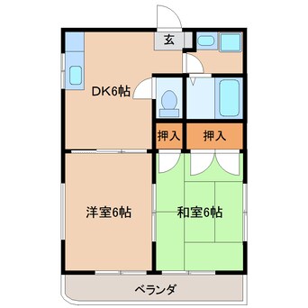 間取図 静岡鉄道静岡清水線/古庄駅 徒歩3分 1階 築29年