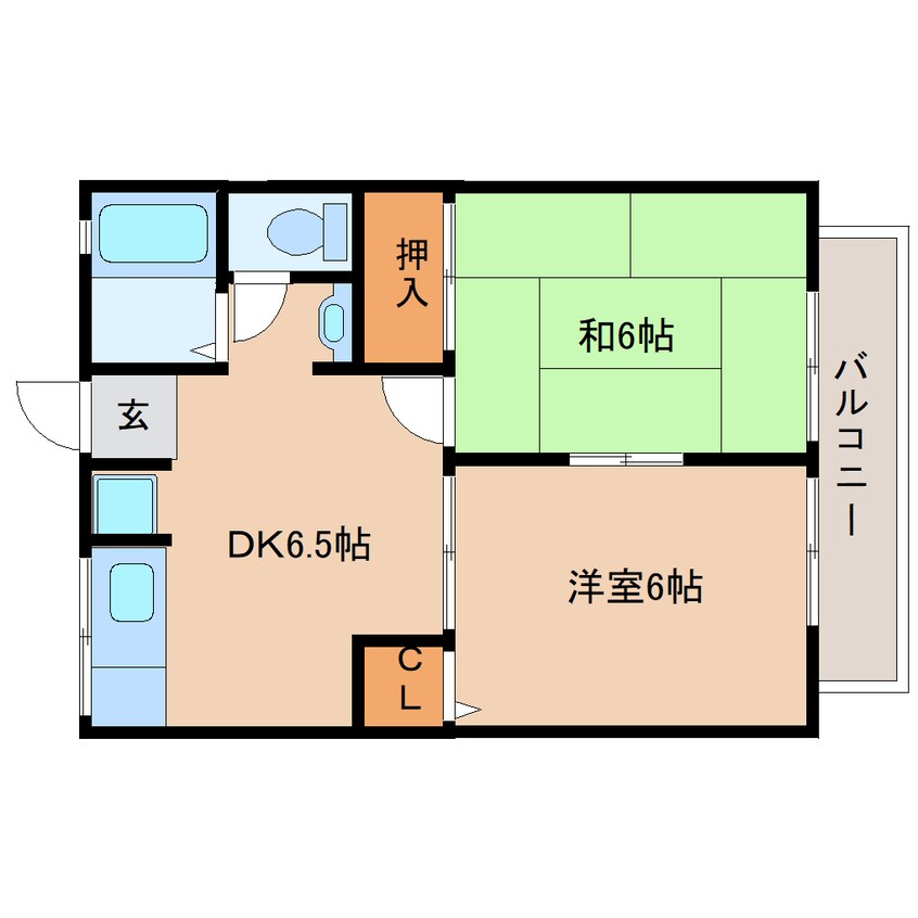間取図 東海道本線/静岡駅 バス20分御新田下車:停歩2分 1階 築27年
