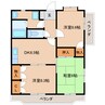 東海道本線/安倍川駅 徒歩7分 1階 築28年 3DKの間取り