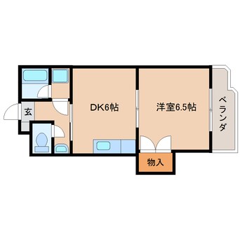 間取図 東海道本線/安倍川駅 徒歩20分 1階 築23年