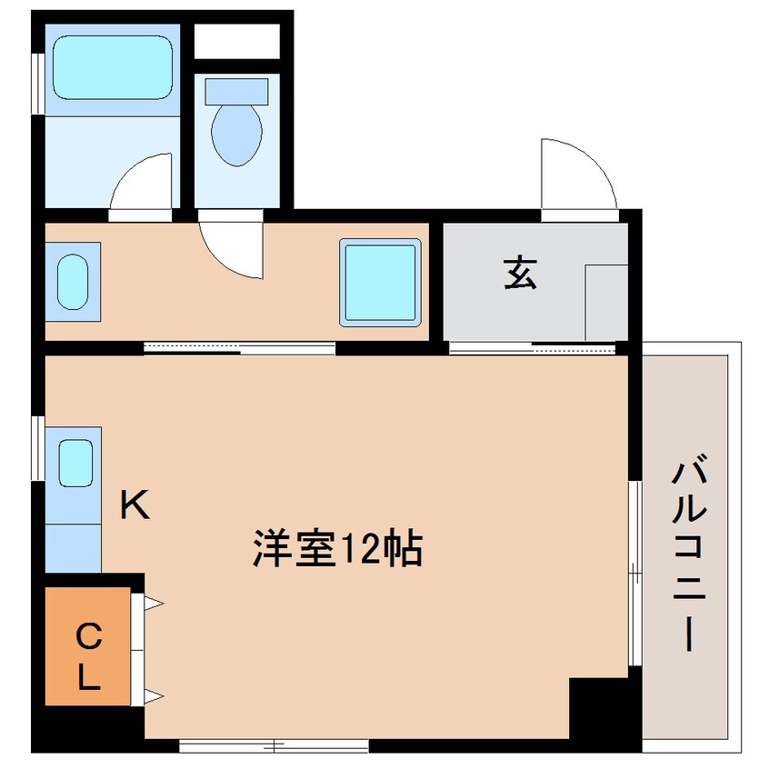 間取図 東海道本線/静岡駅 徒歩9分 4階 築22年