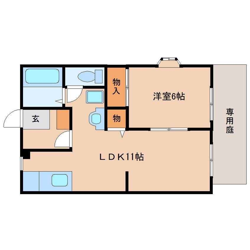 間取図 東海道本線/静岡駅 バス27分御新田上下車:停歩8分 1階 築26年