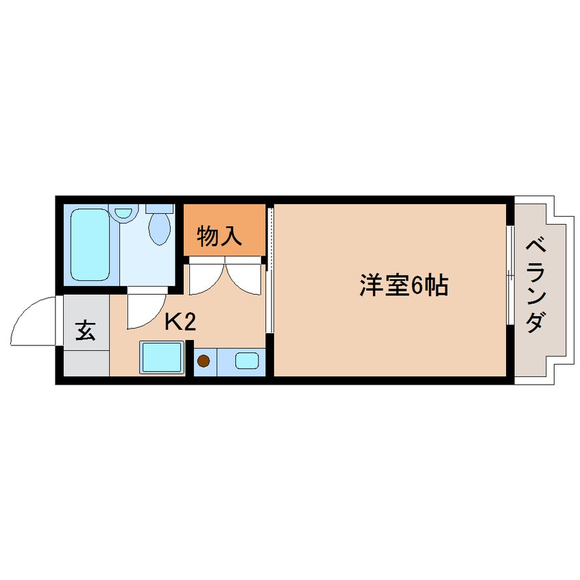 間取図 東海道本線/静岡駅 バス21分北安東三丁目下車:停歩2分 2階 築36年