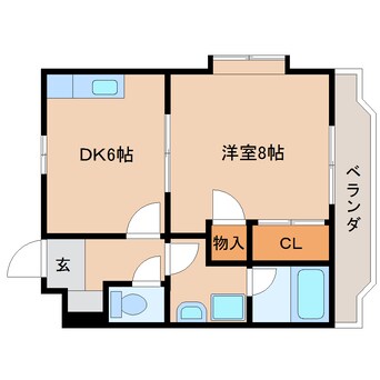 間取図 東海道本線/静岡駅 バス16分籠上下車:停歩2分 2階 築24年