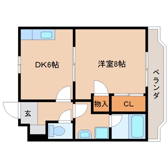 間取図 東海道本線/静岡駅 バス16分籠上下車:停歩2分 3階 築24年