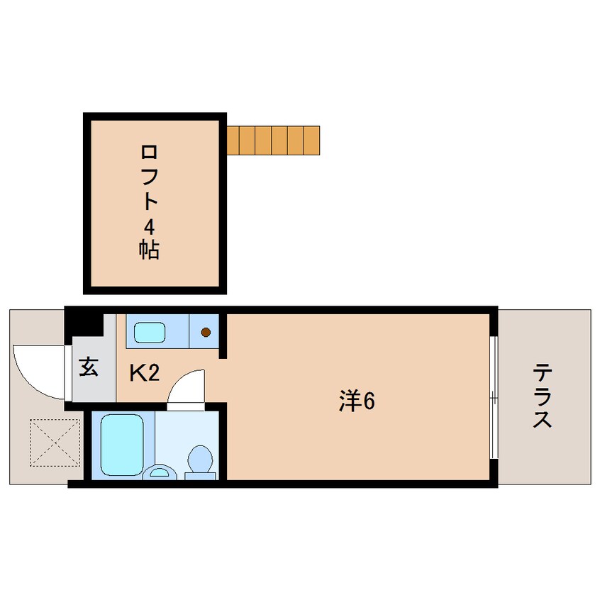 間取図 静岡鉄道静岡清水線/古庄駅 徒歩1分 1階 築36年