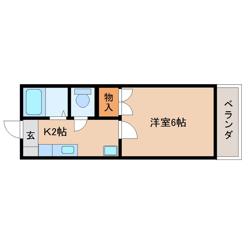 間取図 静岡鉄道静岡清水線/古庄駅 徒歩4分 2階 築26年