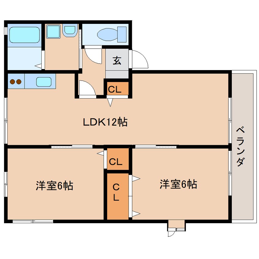 間取図 東海道本線/静岡駅 バス21分大在家下車:停歩1分 2階 築25年