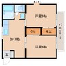 東海道本線/安倍川駅 徒歩27分 2階 築33年 2DKの間取り