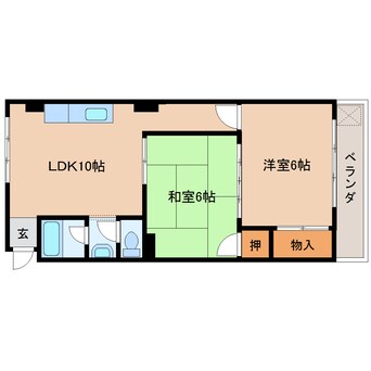 間取図 東海道本線/静岡駅 バス12分駒形五丁目停下車:停歩1分 4階 築45年