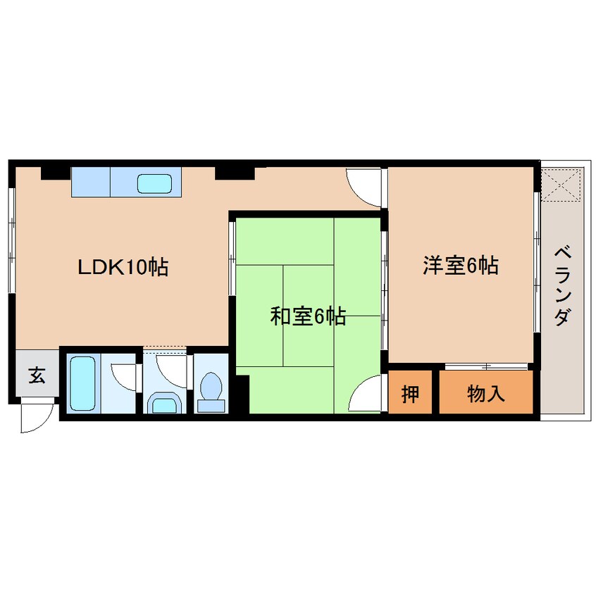 間取図 東海道本線/静岡駅 バス12分駒形五丁目停下車:停歩1分 4階 築45年