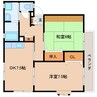 東海道本線/安倍川駅 徒歩26分 3階 築24年 2DKの間取り