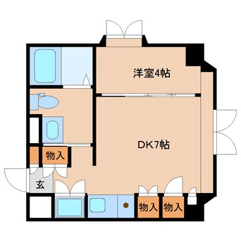 間取図 東海道本線/静岡駅 徒歩22分 3階 築29年