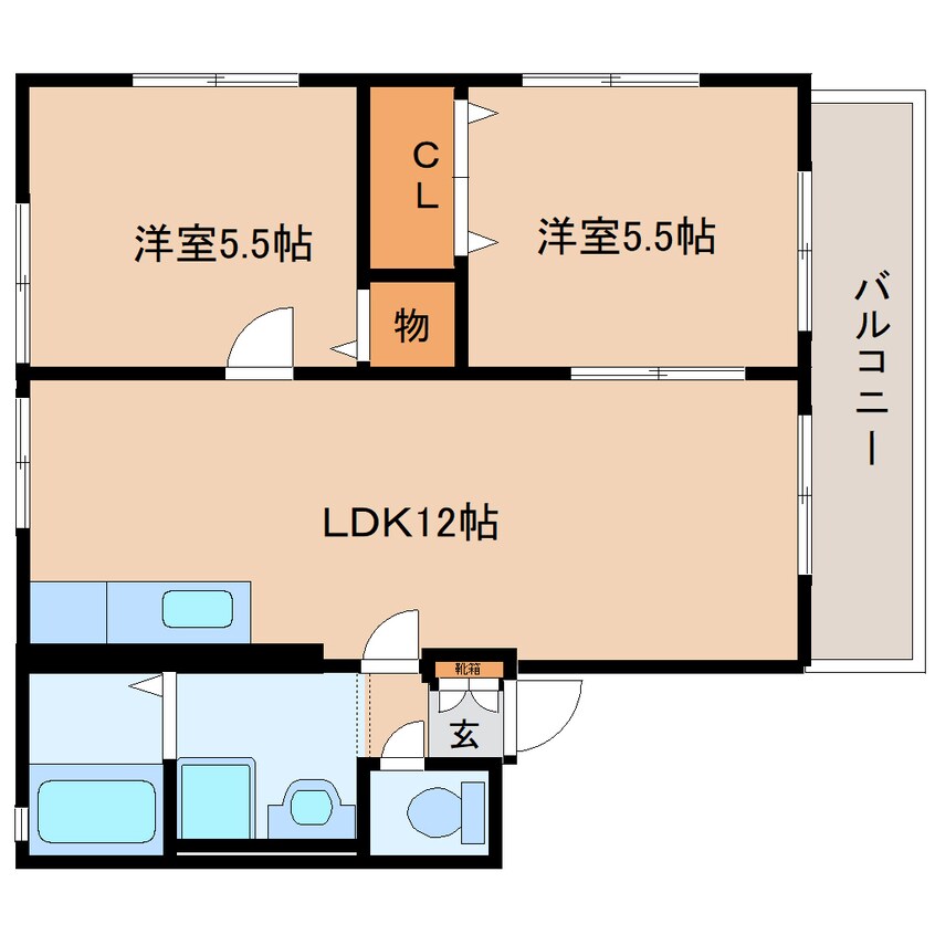 間取図 東海道本線/静岡駅 バス26分県工業技術研究所下車:停歩1分 1階 築22年