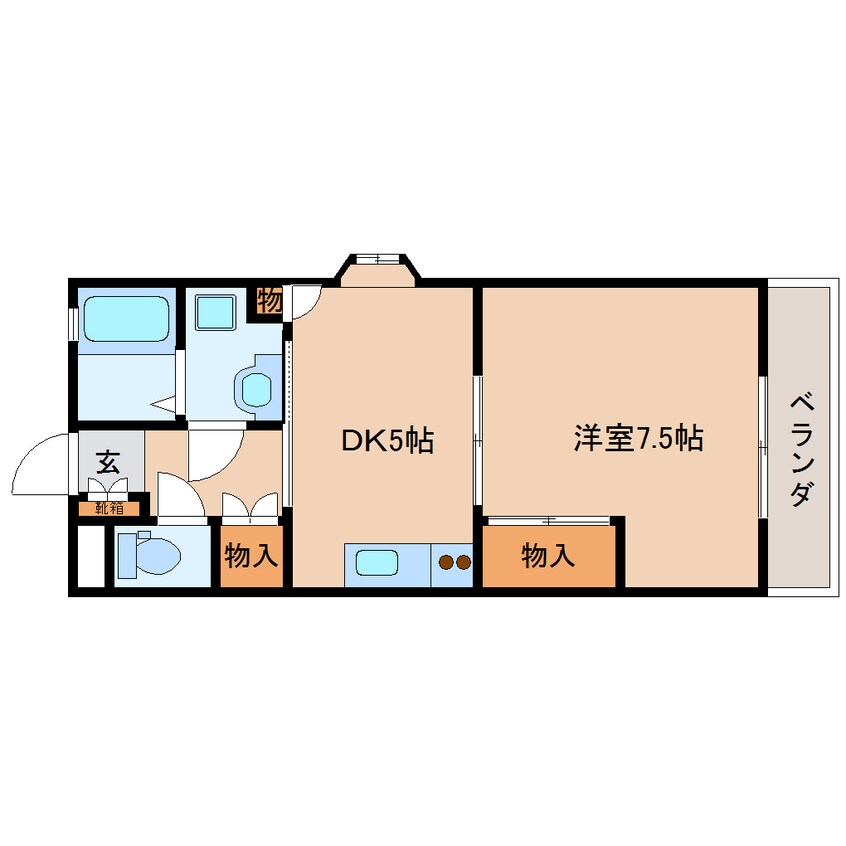 間取図 静岡鉄道静岡清水線/古庄駅 徒歩8分 3階 築25年