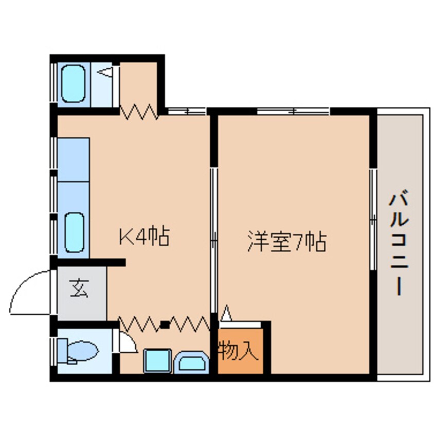 間取図 東海道本線/静岡駅 バス11分銭座町下車:停歩3分 2階 築58年