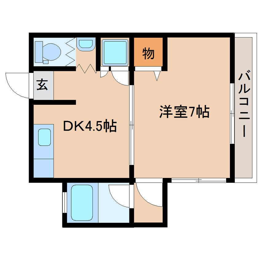 間取図 東海道本線/静岡駅 バス11分銭座町下車:停歩3分 2階 築58年