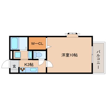 間取図 東海道本線/安倍川駅 徒歩24分 2階 築21年