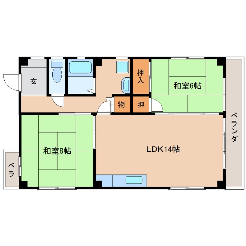 間取図 静鉄バス（静岡市）/本通六丁目 徒歩4分 4階 築38年