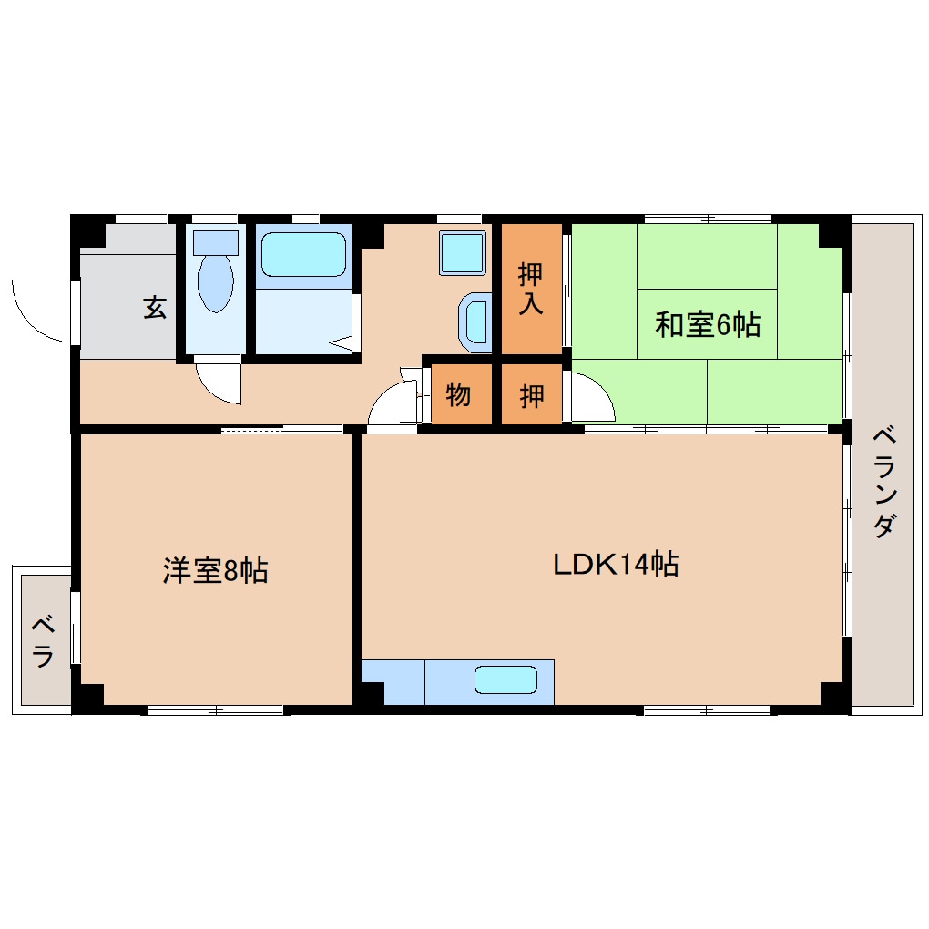 間取り図 東海道本線/静岡駅 バス15分本通六丁目下車:停歩5分 4階 築40年