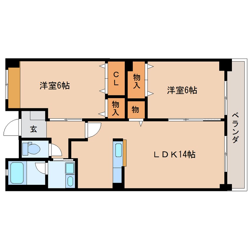 間取図 東海道本線/静岡駅 バス35分服織小学校入口下車:停歩6分 3階 築19年