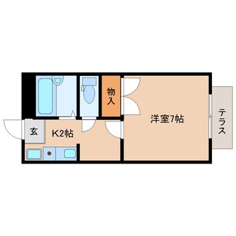 間取図 静岡鉄道静岡清水線/古庄駅 徒歩14分 1階 築28年