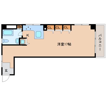 間取図 東海道本線/静岡駅 バス10分清閑町下車:停歩2分 4階 築40年