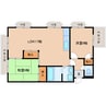 東海道本線/用宗駅 徒歩5分 4階 築32年 2LDKの間取り