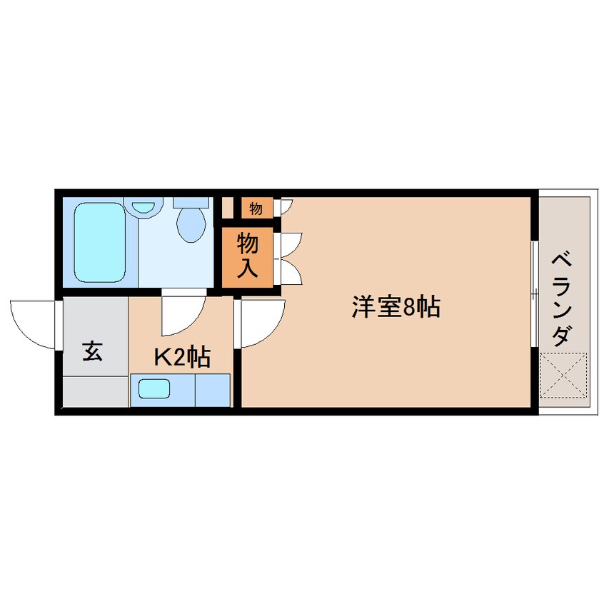 間取図 東海道本線/静岡駅 徒歩23分 1階 築35年