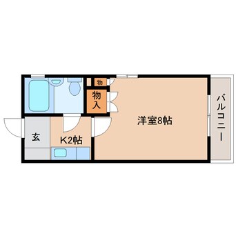 間取図 東海道本線/静岡駅 徒歩23分 1階 築35年