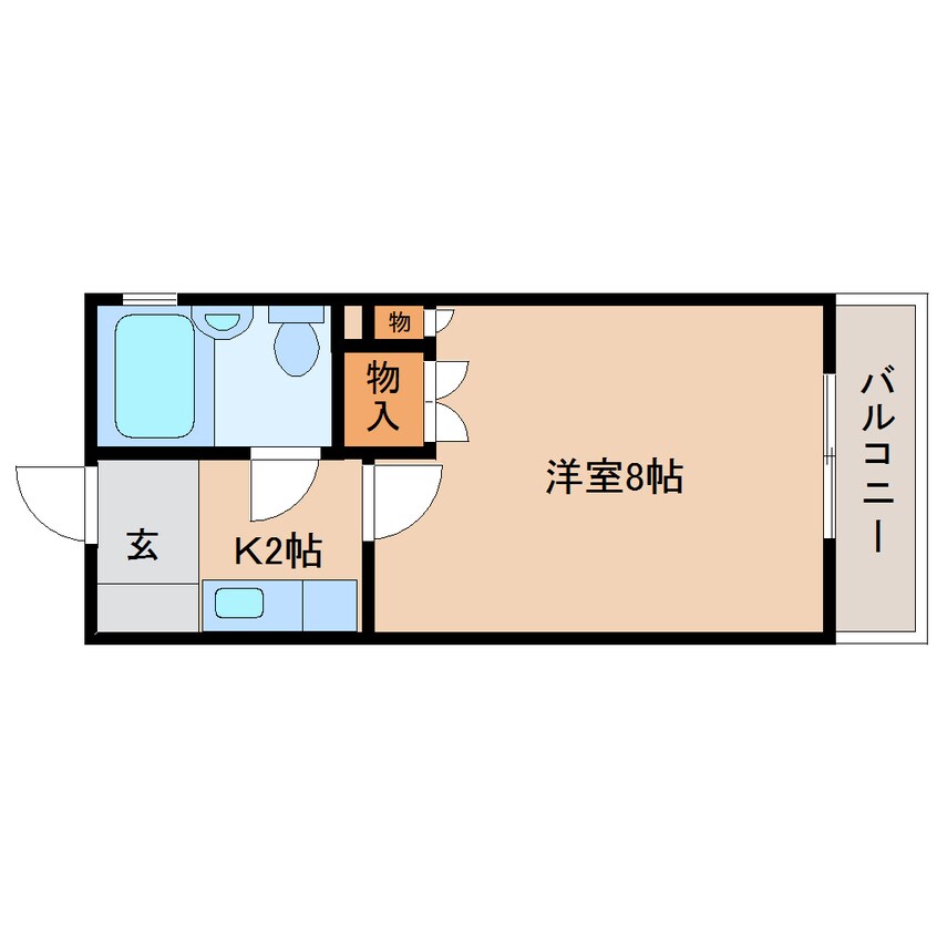 間取図 東海道本線/静岡駅 徒歩23分 2階 築35年