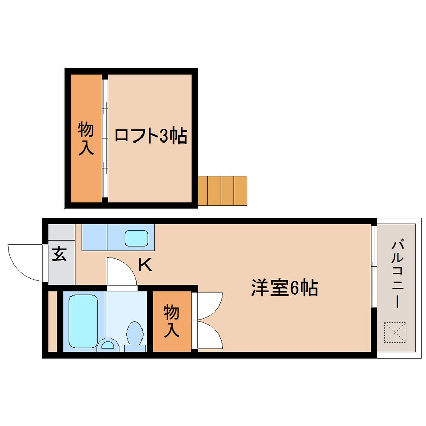 間取図 東海道本線/静岡駅 バス15分籠上下車:停歩3分 2階 築34年