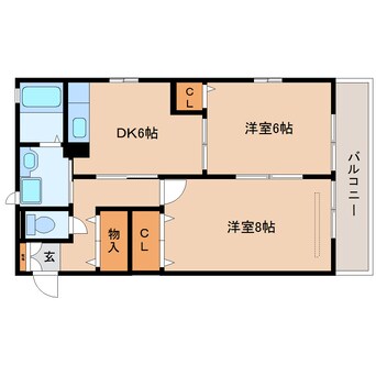 間取図 東海道本線/静岡駅 バス21分田町四丁目下車:停歩4分 2階 築22年