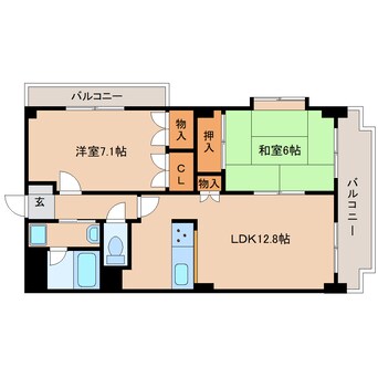 間取図 東海道本線/静岡駅 バス19分柳新田下車:停歩4分 1階 築25年