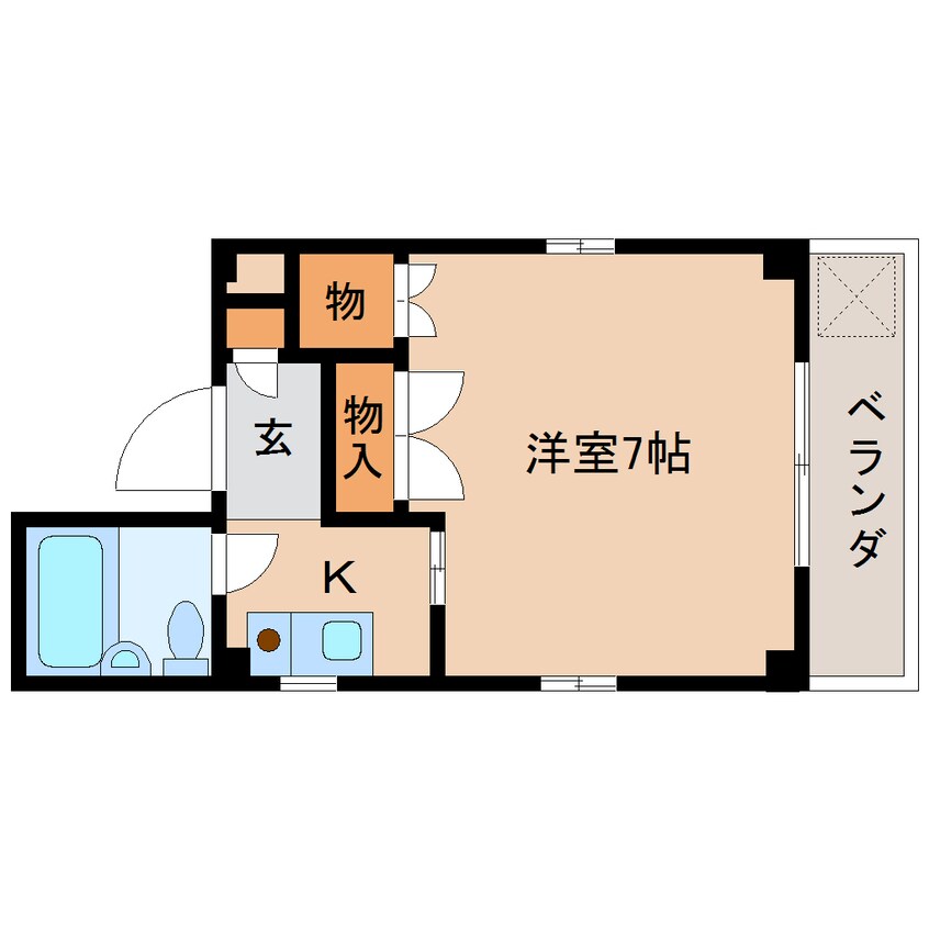 間取図 東海道本線/静岡駅 バス13分駒形六丁目下車:停歩2分 2階 築32年