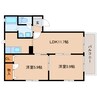 東海道本線/安倍川駅 徒歩8分 2階 築20年 2LDKの間取り