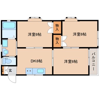 間取図 東海道本線/静岡駅 バス13分昭府1丁目下車:停歩4分 1階 築28年