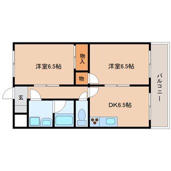 間取図 東海道本線/安倍川駅 徒歩22分 3階 築30年