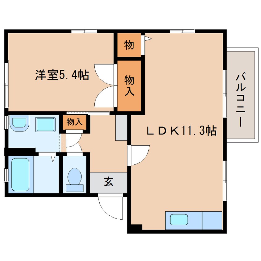 間取図 東海道本線/安倍川駅 徒歩18分 1階 築24年