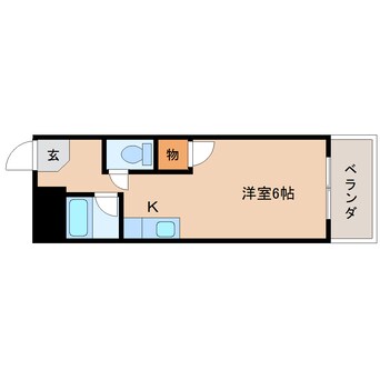 間取図 東海道本線/静岡駅 バス13分柳町下車:停歩1分 3階 築36年