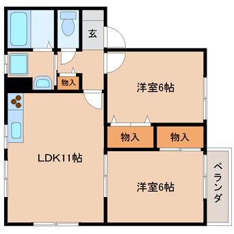 間取図 東海道本線/安倍川駅 徒歩26分 1階 築21年