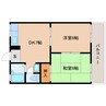 東海道本線/静岡駅 バス:30分:停歩6分 2階 築41年 2DKの間取り
