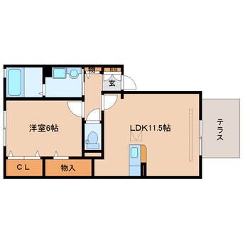 間取図 東海道本線/静岡駅 バス32分天満宮公園下車:停歩4分 1階 築18年