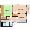 東海道本線/静岡駅 バス:18分:停歩9分 2階 築36年 2DKの間取り