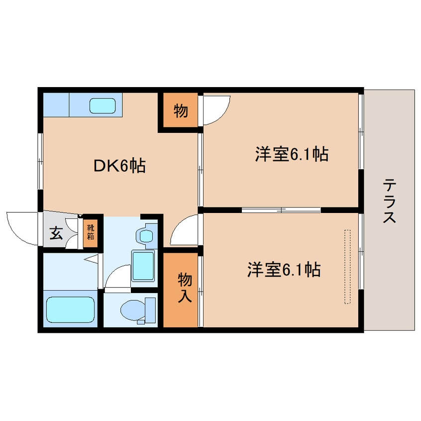 間取図 東海道本線/静岡駅 バス20分新伝馬北下車:停歩2分 1階 築33年