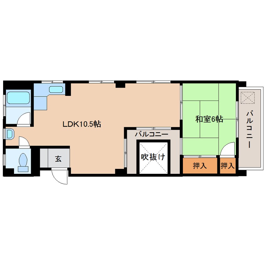 間取図 東海道本線/静岡駅 徒歩12分 4階 築46年