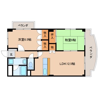 間取図 東海道本線/静岡駅 バス16分千代田一丁目下車:停歩1分 1階 築24年