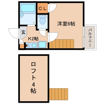 間取図 東海道本線/静岡駅 バス14分妙見下下車:停歩2分 2階 築34年