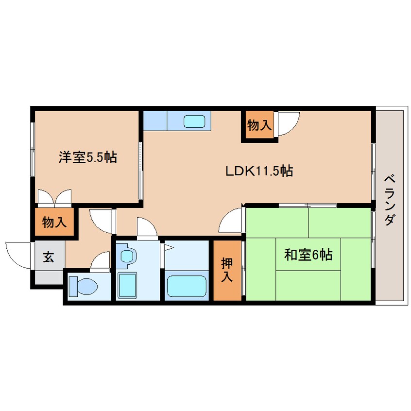 間取図 東海道本線/静岡駅 バス19分上足洗北下車:停歩6分 3階 築33年