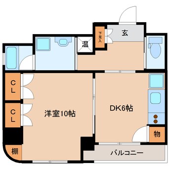 間取図 東海道本線/静岡駅 徒歩14分 4階 築17年